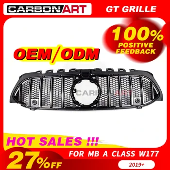 

2019 New A Class GT Grill Front Bumper Racing Mesh ABS Car Styling For Mercede A200 Sports Sedan w177 grill