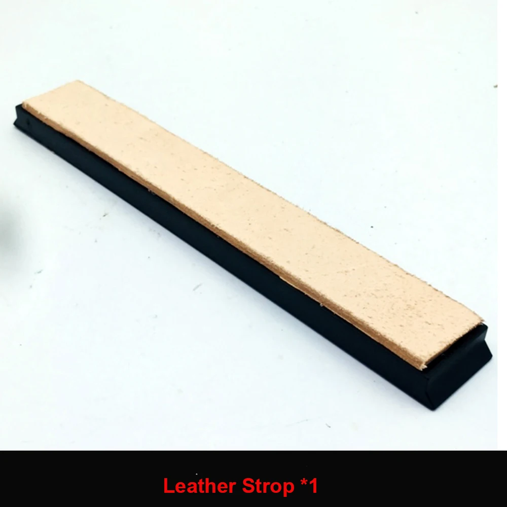 Leather 3000 6000 10000 зернистость Алмазная точилка для ножей точильный камень профессиональная точилка для ножей инструмент водяной точильный камень масляный камень - Цвет: Leather