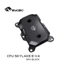 Bykski – bloc d'eau de refroidissement pour processeur INTEL LGA3647, radiateur en cuivre POM noir, CPU SKYLAKE E V4