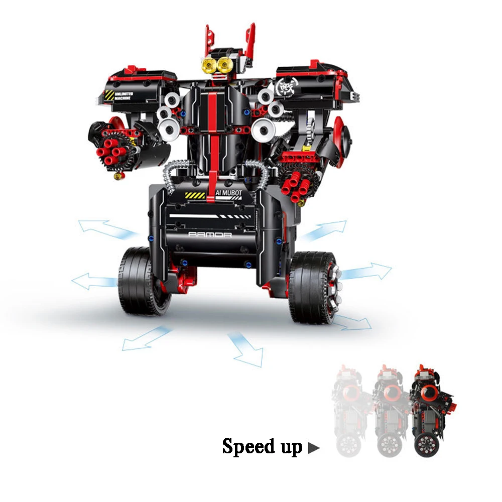13027 13028 Technic RC робот телефон голосовой пульт дистанционного управления гусеничный перезаряжаемый аккумулятор строительные блоки кирпичи игрушки для детей