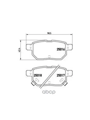 Колодки Тормозные Дисковые Lexus: Ct 200h 10- Toyota: Prius 1.8 Hybrid 09-, Prius Plus 1.8 Hybrid 11- Brembo арт. P83133