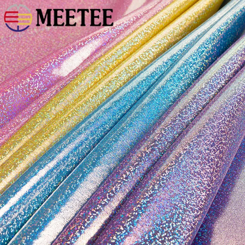 Meetee 100/200 см 150 лазерный Цвет с бронзовым покрытием Сетчатое платье блестками