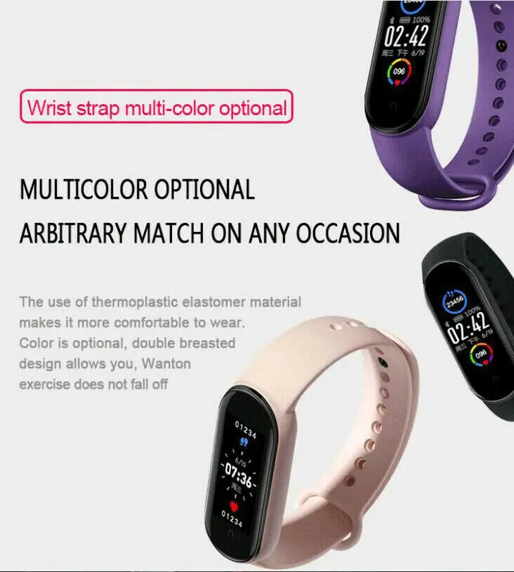 Smart Wristband IP67 Waterproof Sport Smart Watch Men Woman Blood Pressure Heart Rate Monitor Fitness Bracelet For Android IOS