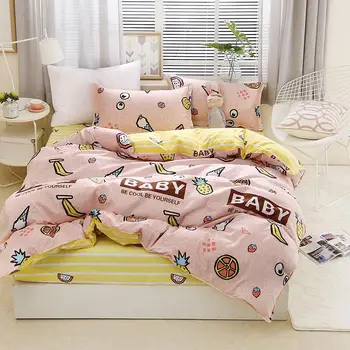 

37Paradise 4pcs Girl Boy Kid Bed Cover Set Duvet Cover Adult Child Bed Sheets And Pillowcases Comforter Bedding Set 2TJ-61020