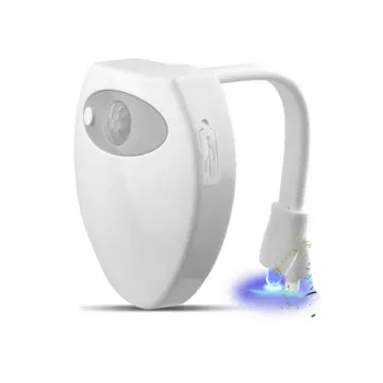 

Toilet Night Light Plastic 16 Color Human Body Sensor Motion Activated Bright Rgb Uv Germicidal Led Lamp 1 Set