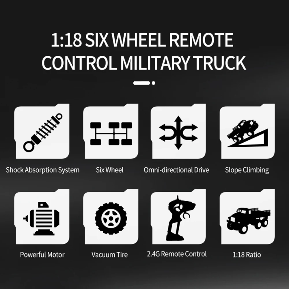 Q68/Q69 1/18 2,4 г 6WD 10 км/ч RC светодиодный военный автомобиль gps-трекер свет джип четырехколесный привод внедорожник MEducation детская игрушка