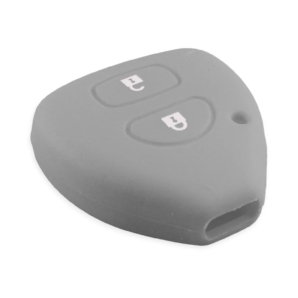 KEYYOU 10 шт. силиконовый для ключа автомобиля чехол для TOYOTA Corolla Hilux Vitz Rav4 Aqua Camry 2 кнопки дистанционного ключа чехол оболочка