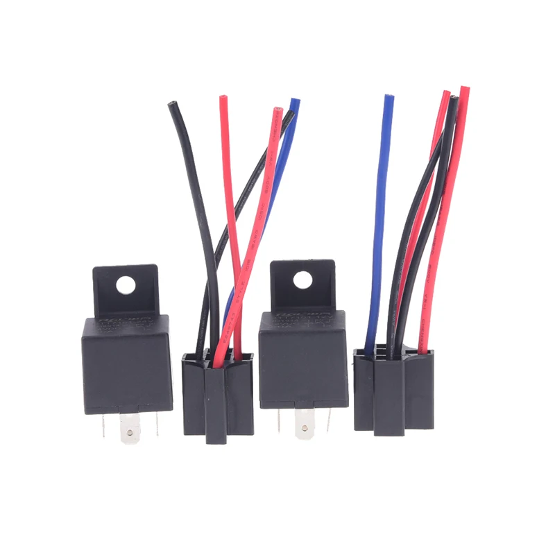 1Set DC 12V/24V 40A AMP Relay & Socket SPDT 5 Pin Wire YCL-12V-C JD1914 For Auto Car Truck Accessories | Строительство и