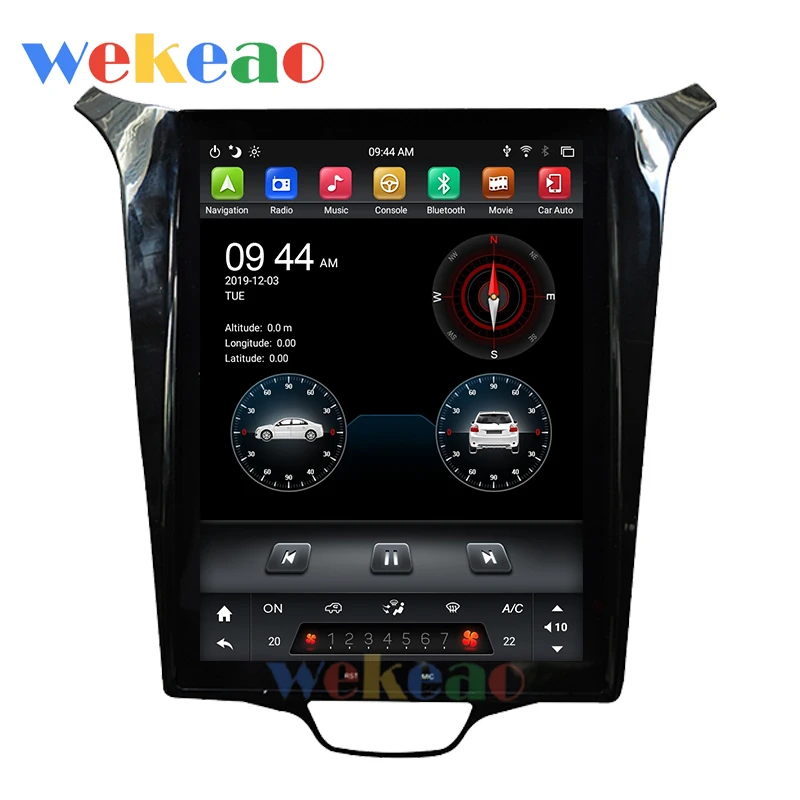 Wekeao вертикальный экран Tesla style 12,1 ''Android 8,1 автомобильный dvd мультимедийный плеер Авто gps навигация для NISSAN X-TRAIL Qashqai