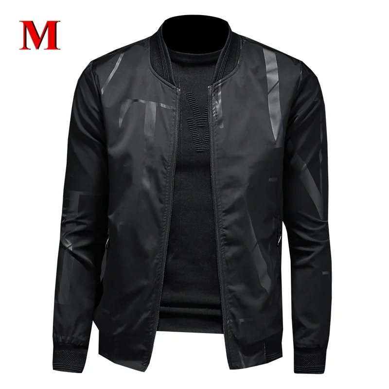 

MENNE 2020 New men jacket Pattern letter baseball jacket men zipper coat