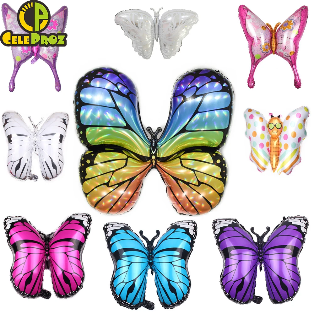 

Inflatable Butterfly Balloons Colorful Butterfly Balls Wall Stickers Birthday Party Decor Props DIY Baby Shower Party Supplies