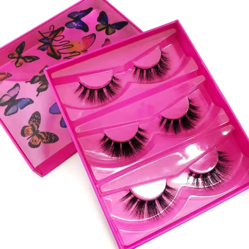 

Drivworld 2020 3Pairs 3D Mink Lashes Dramatic Mink Eyelashes False Eyelashes Personal label exclusive customization