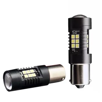 

2Pcs Py21W Led Bulb 1156 Bau15S Leds 21 3030Smd Auto Light Bulbs Reverse Lamp White R5W 12V Car Turn Signal Light