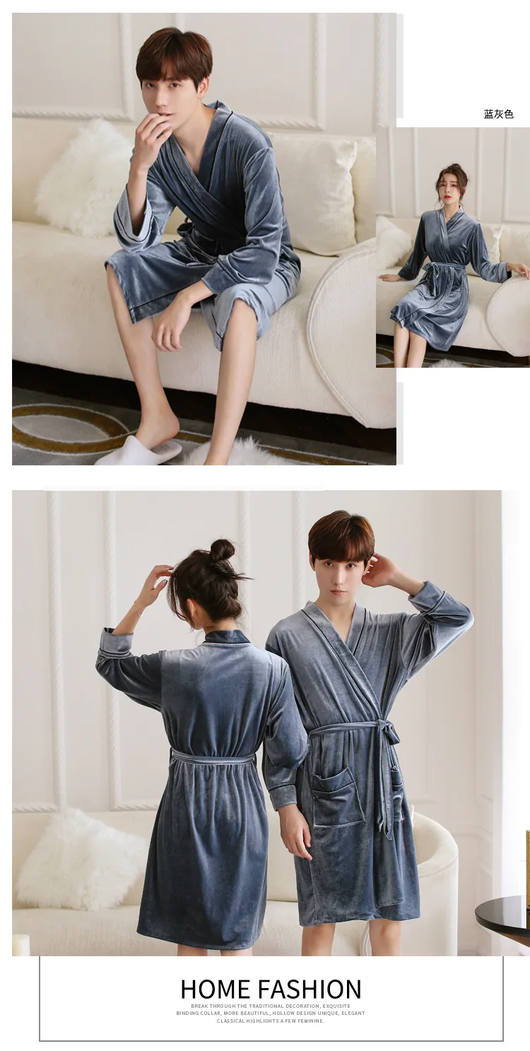 Модное атласное свадебное длинное платье, Роба Корейская пара женщин халат зимние теплые халаты длинное кимоно