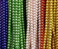 Стеклянные бусины с жемчугом 6 мм 100 шт.|round pearls|glass pearl beadspearl beads |