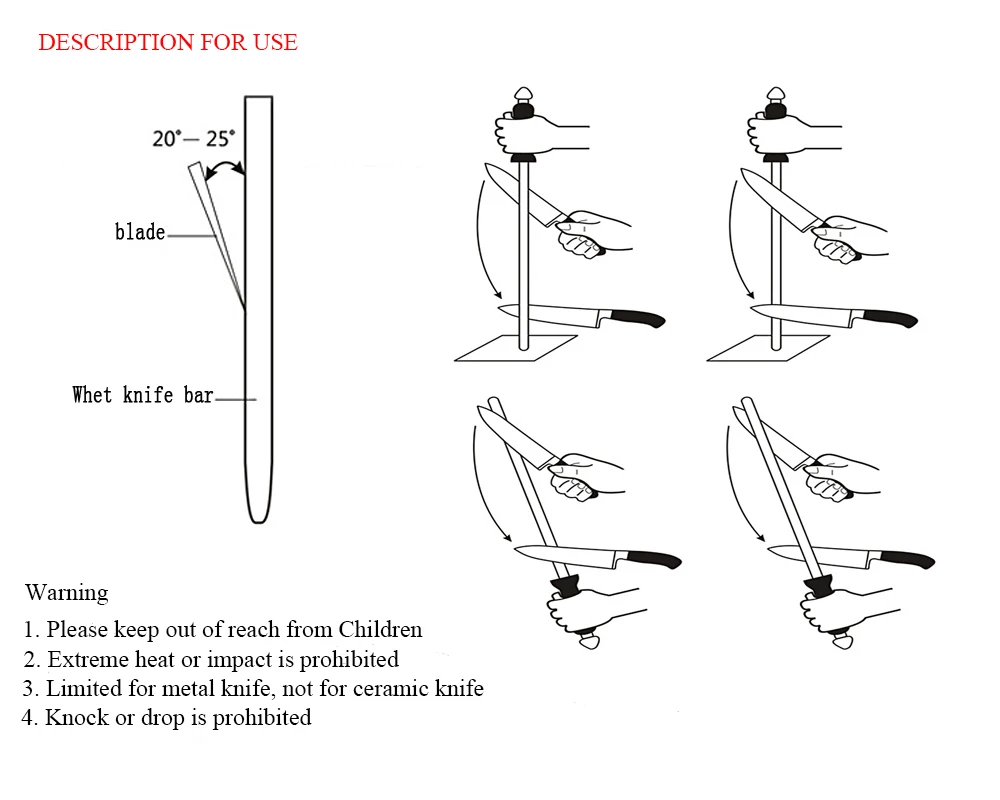 金刚砂磨刀棒示意图