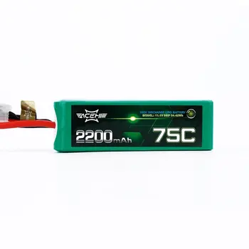 

ACEHE 11.1V 2200mAh 75C 3S1P 24.42WH Capacity High Rate Lipo RC Battery Exquisitely Designed Durable