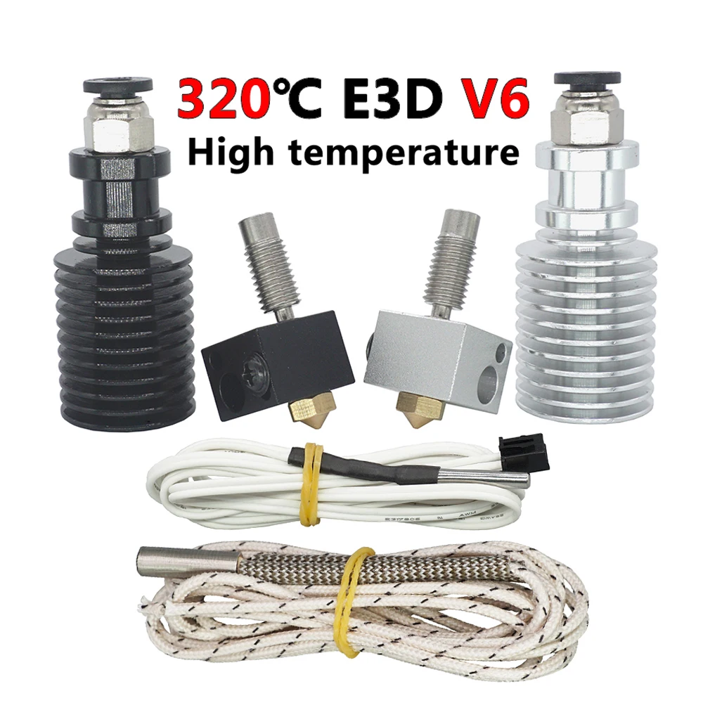 Детали для 3D принтера 0 4/1 75 мм E3D V6 Hotend Kit высокотемпературная версия 320 градусов J
