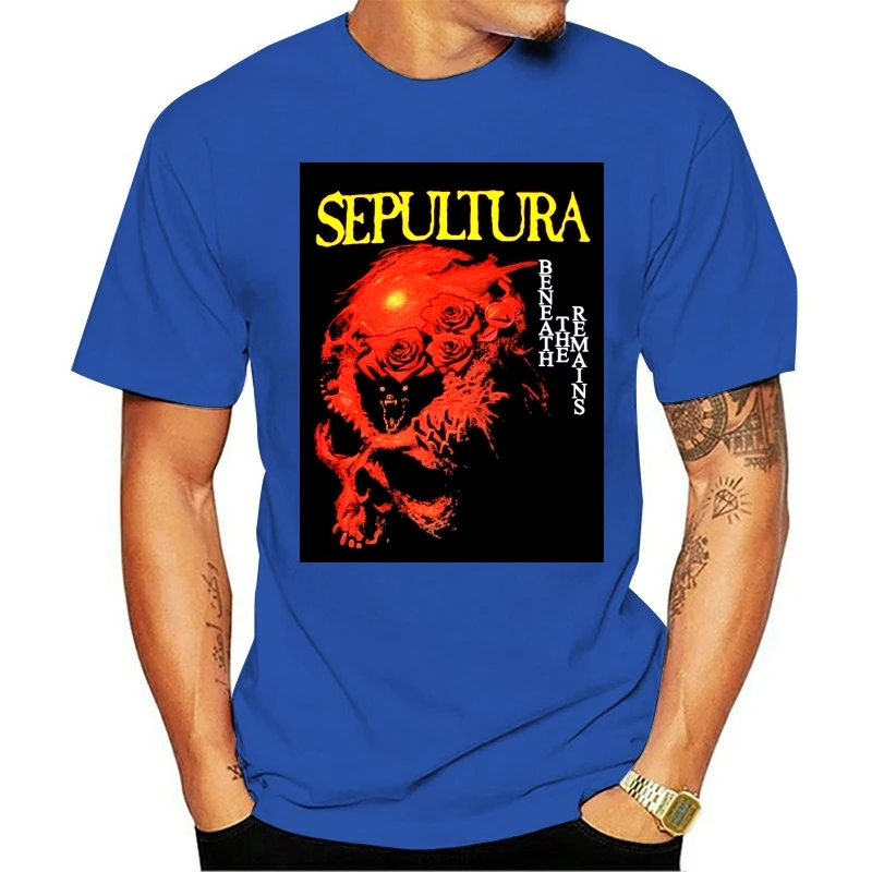 

2020 NEW T Shirt SEPULTURA BENEATH THE REMAINS SOULFLY CAVALERA DEATH METAL BLACK Printed Fashion Brand Top Tee