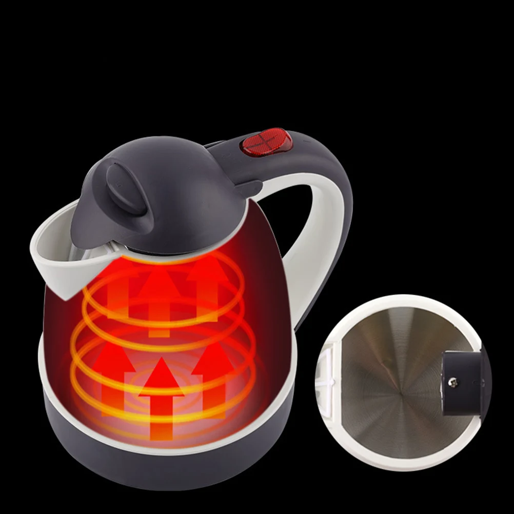1 шт. 12 В 1.0L электрический чайник для воды, автомобильный чайник, быстро и довольно кипячение, защита от автоматического отключения, кухонные аксессуары
