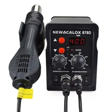 NEWACALOX 2 Em 1 8786D 878 750W Azul Digital Reparação de Retrabalho SMD Estação De Solda Conjunto de Ferro De Solda PCB ferramenta Desoldering(China)
