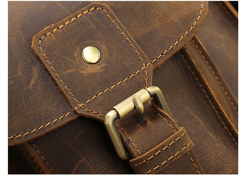 A leather bag for men of character with vintage style