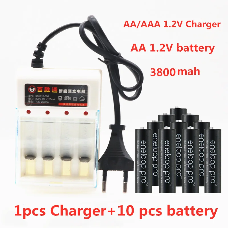 Panasonic eneloop основной аккумулятор pro AA 3800 MAH 1,2 V NI-MH камера, литий-полимерный аккумулятор+ зарядное устройство