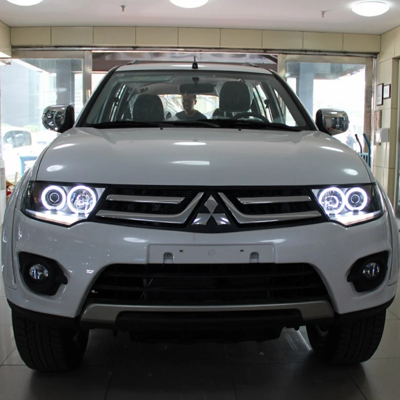VLAND завод для автомобильных фар forMitsubishi Pajero Модифицированная фара в сборе, выделенный светодиодный Ангел глаз вождения ксеноновая лампа