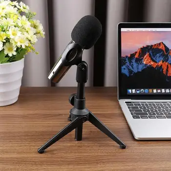 

Newest 1pcs Portable Adjustable Metal Microphone Stand Desktop Wired Mount Stand Shock Stand Tripod Wireless Desktop Microp