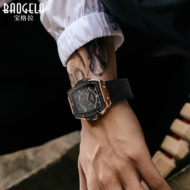 

Watch Baogeqi Pull baogela Wine Bucket MEN'S Watch Multi-functional Men Sports Quartz Watch