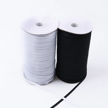 

5/10/20 Meters Rubber Band Masks Elastic 5 mm White/Black High Elastic Bands Flat Waist Band Sewing Garment Rope For DIY Mask