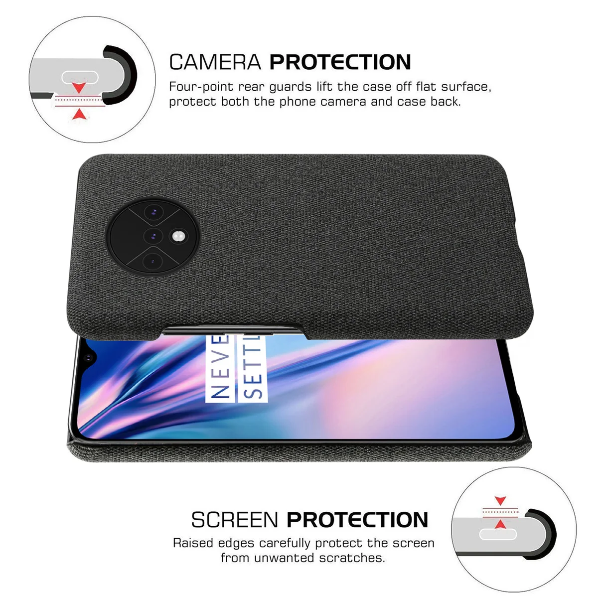 Для OnePlus 6T 7T Pro Чехол тонкий Жесткий ПК тканая ткань матовая ткань текстурированная Крышка для Oneplus 7 Pro 6 6T One Plus 7T чехол Роскошный