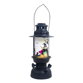 

Halloween Retro LED Holiday Hanging Lantern Hand-held Decorative Lamp Battery Operated Lantern For Festive Home Bar Store gr