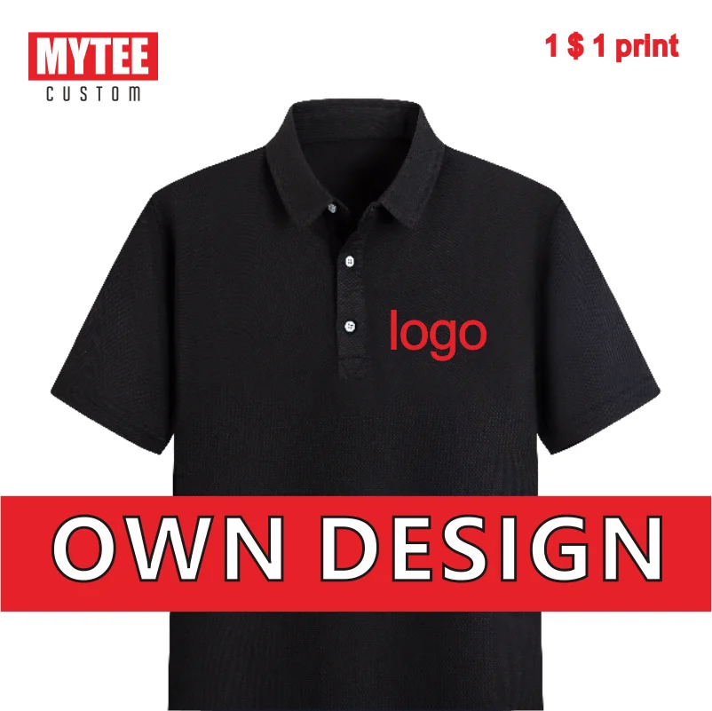 

MYTEE Summer Men's Polo Shirt Company LOGO Customization Embroidery Printing High Quality T-Shirt Top Logo Custom DIY