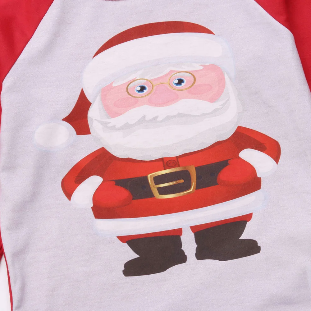 Christmas Family Matching Pajamas Set Women Mens Kids Xmas Sleepwear Nightwear Santa cartoon T shirt and pants leggings Outfits