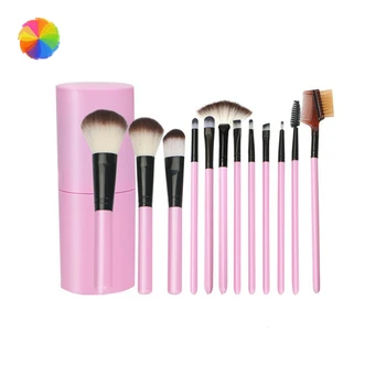 

12 Pcs Bucket Makeup Brush Set Tube Brus Set Make Up Artist Eyeshadow Brush Blending Foundation Brush Kit Makeup Comestic Tools