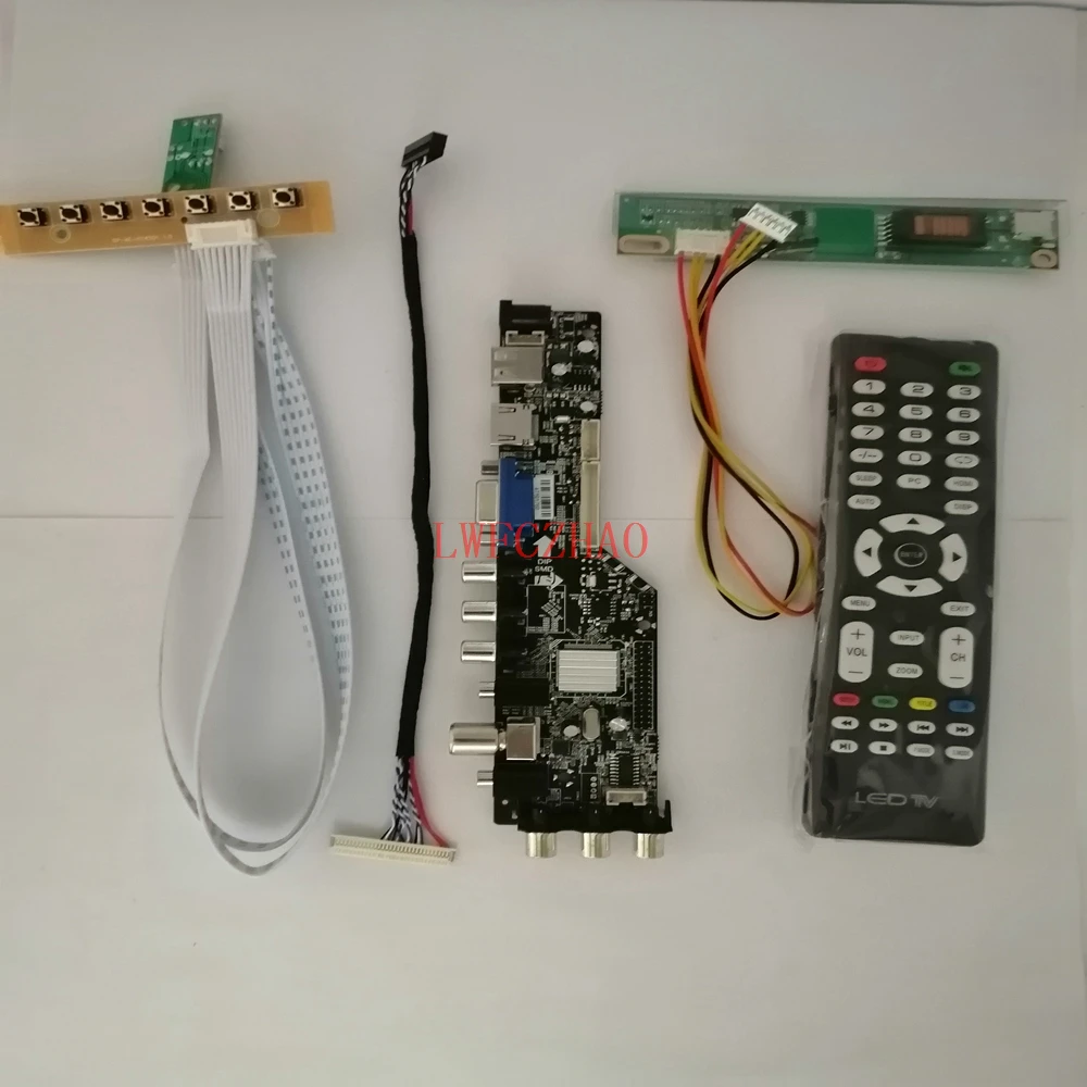 Dvb-c Hdmi Mais Vga tv Mais Usb Controlador Placa Driver Monitor para B170pw01 B170pw02 B170pw03 B170pw04 B170pw06 Lcd Led Tela Dvb-t2 - Imagem 3