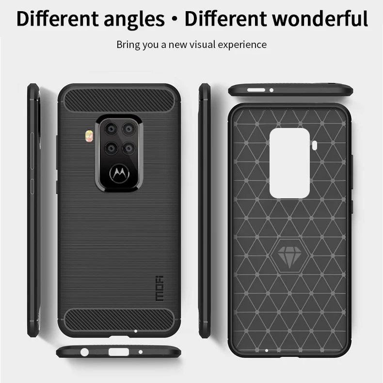Чехол MOFI для Motorola Moto One Pro Бампер Мягкий чехол из термополиуретана и силикона карбоновый армированный чехол s для Motorola Moto P40 Note чехол для телефона