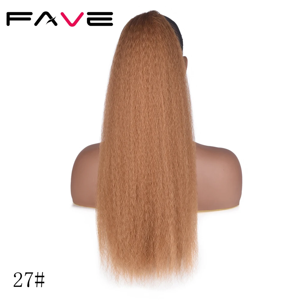 FAVE термостойкие синтетические кудрявые прямые волосы с пластиковыми гребнями шнурок конский хвост Расширение Черный/99j/коричневый/все цвета