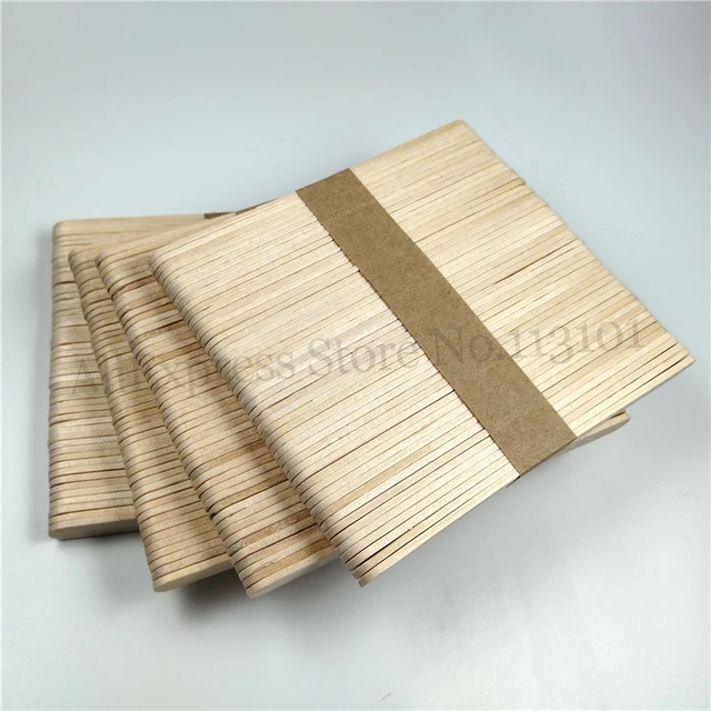 200 Pcs Craft Sticks Ice Cream Sticks Wooden Popsicle Sticks 114MM