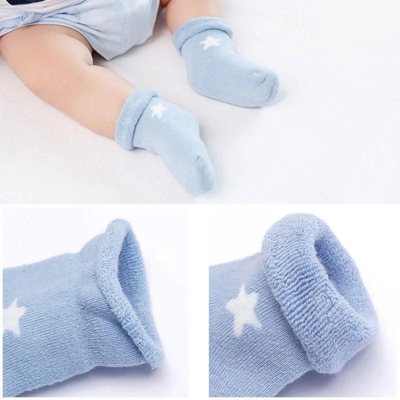 3 пар/уп. носки для новорожденных зимние плотные носки для новорожденных девочек и мальчиков хлопковые детские носки для маленьких детей
