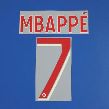 

2020-21 Super A PSG Ligue 1 VERRATTI DI MARIA MBAPPE CAVANI NEYMAR JR number font print, Hot stamping patches badges