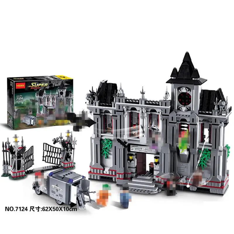 

IN STOCK 7123 legoinglys Marvel's Avengers Super hero the Arkham Asylum Breakout blocks bricks Christmas Halloween gift
