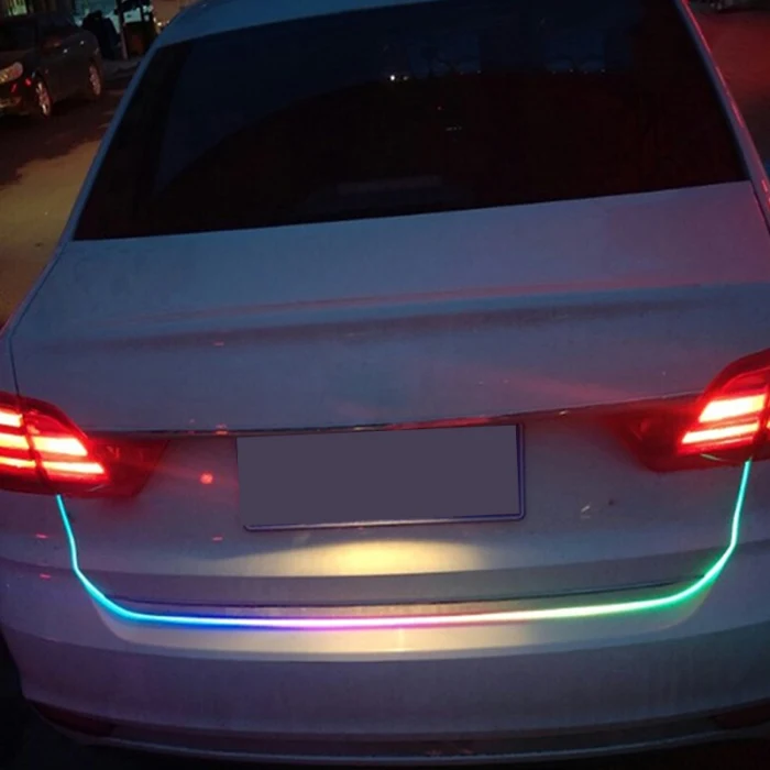 RGB красочный струящийся светодиодный фонарь для багажника автомобиля динамические мигалки СВЕТОДИОДНЫЙ ПОВОРОТНЫЙ задний светильник DRL светильник s NR