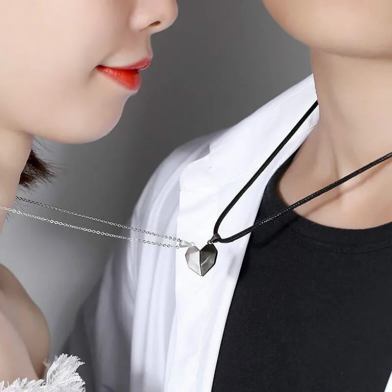 Get This Couple Necklace Pendants Magnet-Suction Wishing-Stone Girlfriend Long-Distance Creative 7WJoRA7L3Om