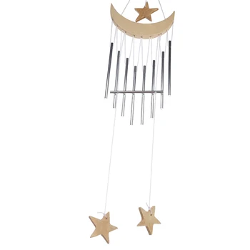 

60cm Lovely Moon Star Tubes Bells Wind Chimes Wall Hanging Windchime Outdoor Yard Garden Deco Wind Chimes