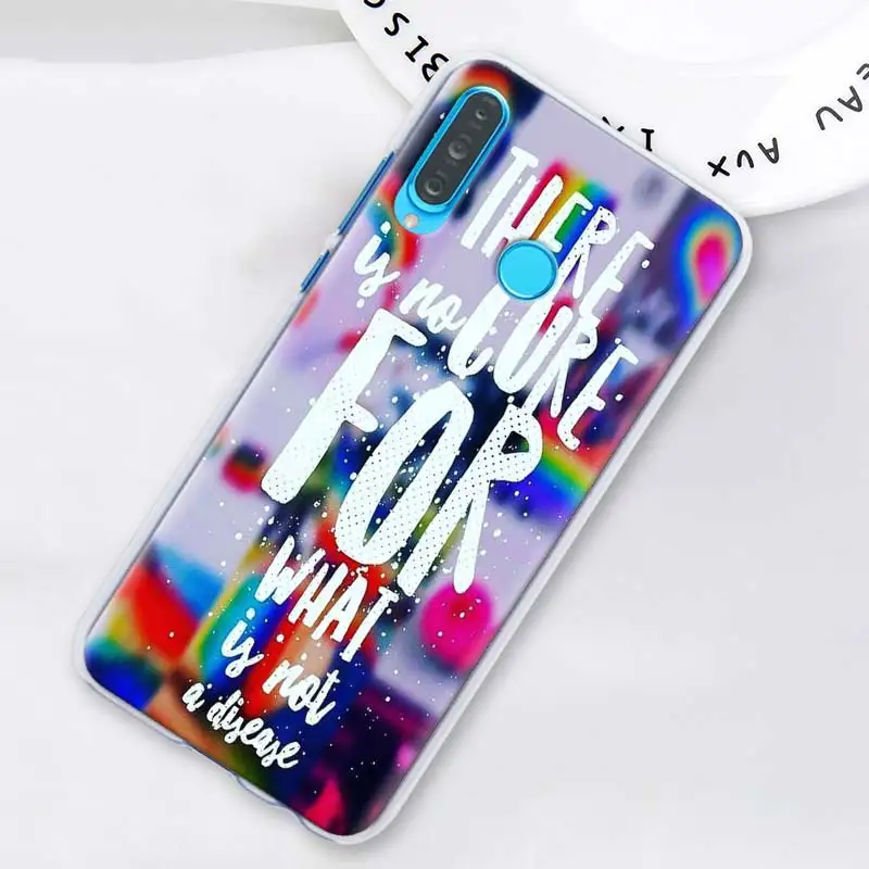 Чехол для телефона с радужным флагом геев и лесбиянок Huawei P20 P30 Pro P40 + Lite P Smart Z