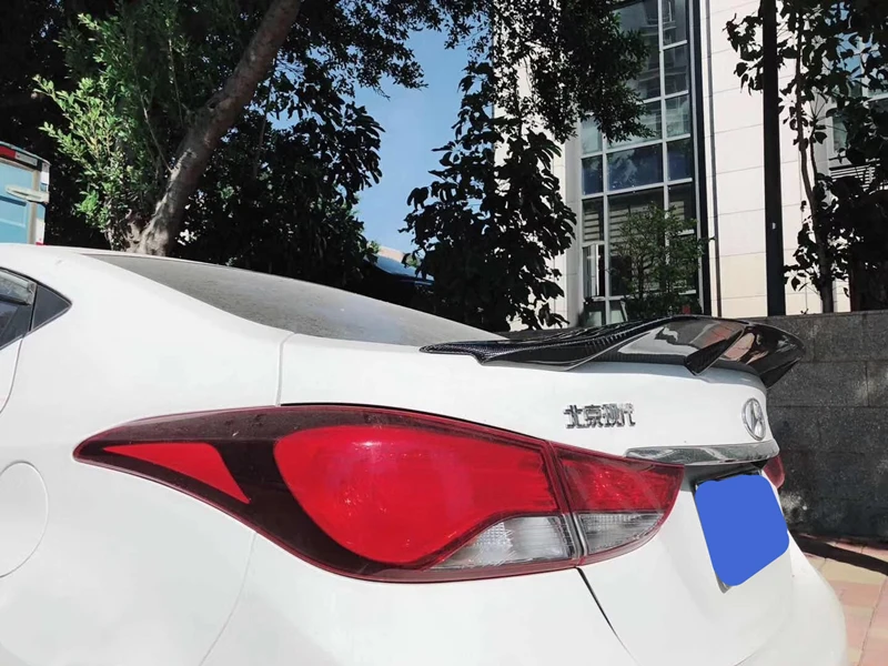 Для hyundai Elantra Avante спойлер из углеродного волокна/FRP Грунтовка заднего крыла r-типа спортивные аксессуары 2012- года