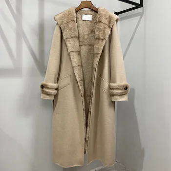 Preise 100% Echt Wolle Weibliche Jacke Nerz Mit Kapuze Jacken FĂŒr Frauen 2020 Rex Kaninchen Pelz Liner Frauen MĂ€ntel Roupas Femeninas Zjt1547