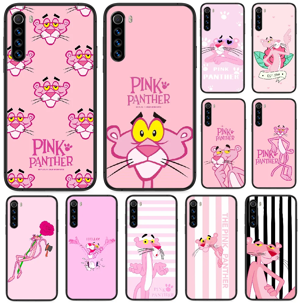 

Pink Cute Funny Naughty Panther Phone case For Xiaomi Redmi Note 7 8 8T 9 9S 4X 7 7A 9A K30 Pro Ultra black bumper pretty prime